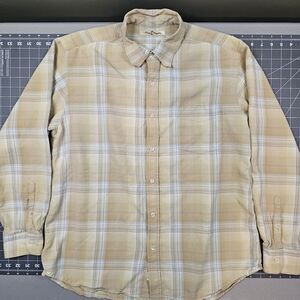 Tommy Bahama Shirt Mens Large Plaid Preppy Golf Marlin Beach Lounge Casual Work